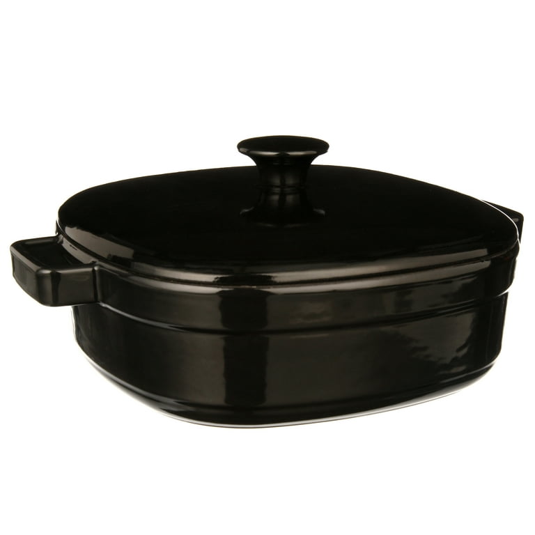  SITRAM Round Cast Iron Casserole Dish 4 L Black