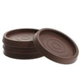 thumbnail image 4 of DINHEAROM Compact Furniture Coasters 4Pcs Brown Rubber for Preventing Sliding 3.93X3.93X0.35in, 4 of 8