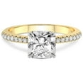 thumbnail image 3 of 3 Carat IGI Certified Radiant Shape Lab Grown Diamond Engagement Ring | 14K Yellow Gold | Etienne Secret Halo Lab Diamond Ring | FG-VS1-VS2 Quality Friendly Diamonds, 3 of 5