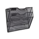 thumbnail image 2 of Organizador de carpetas y soporte de malla para archivos de pared, multifuncional, para oficina Negro, 2 of 9