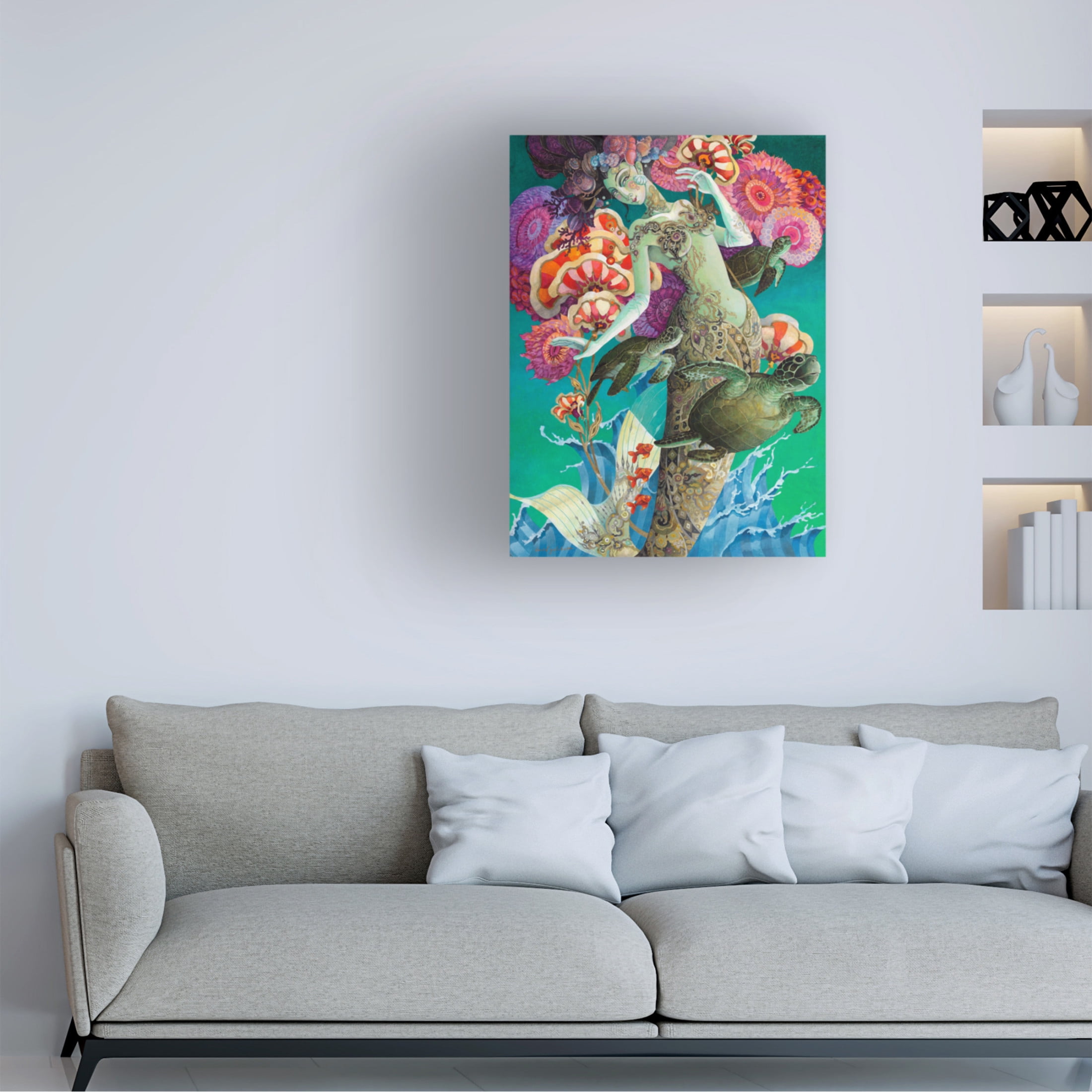 Canvas Wall Art - David Galchutt 'Rise Up' Wall Art for Living Room, Bedroom, or Office Décor by Trademark Fine Art - 14 x 19 Inches