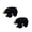 2PK Black Bear, variant on Tuffy® Giraffe Ultra Durable Plush Dog Toy with Multiple Layers & Reinforced Seams, Washable and Floats, Original Construction