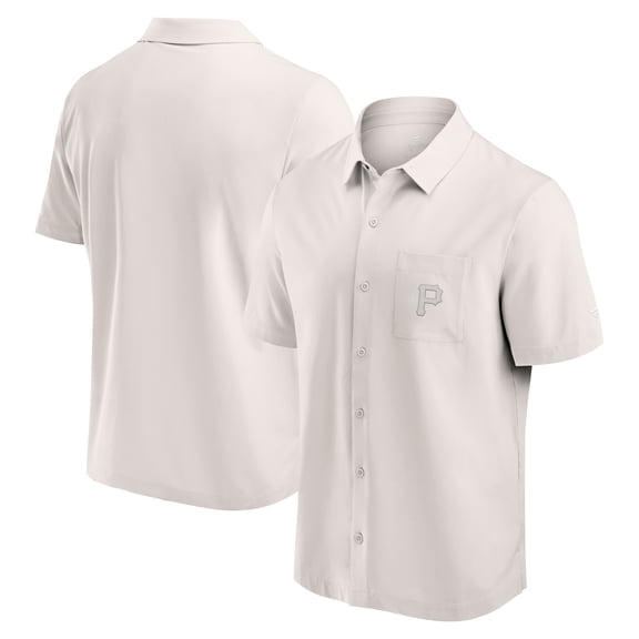 Men's Fanatics Cream Pittsburgh Pirates Front Office Button-Up Shirt