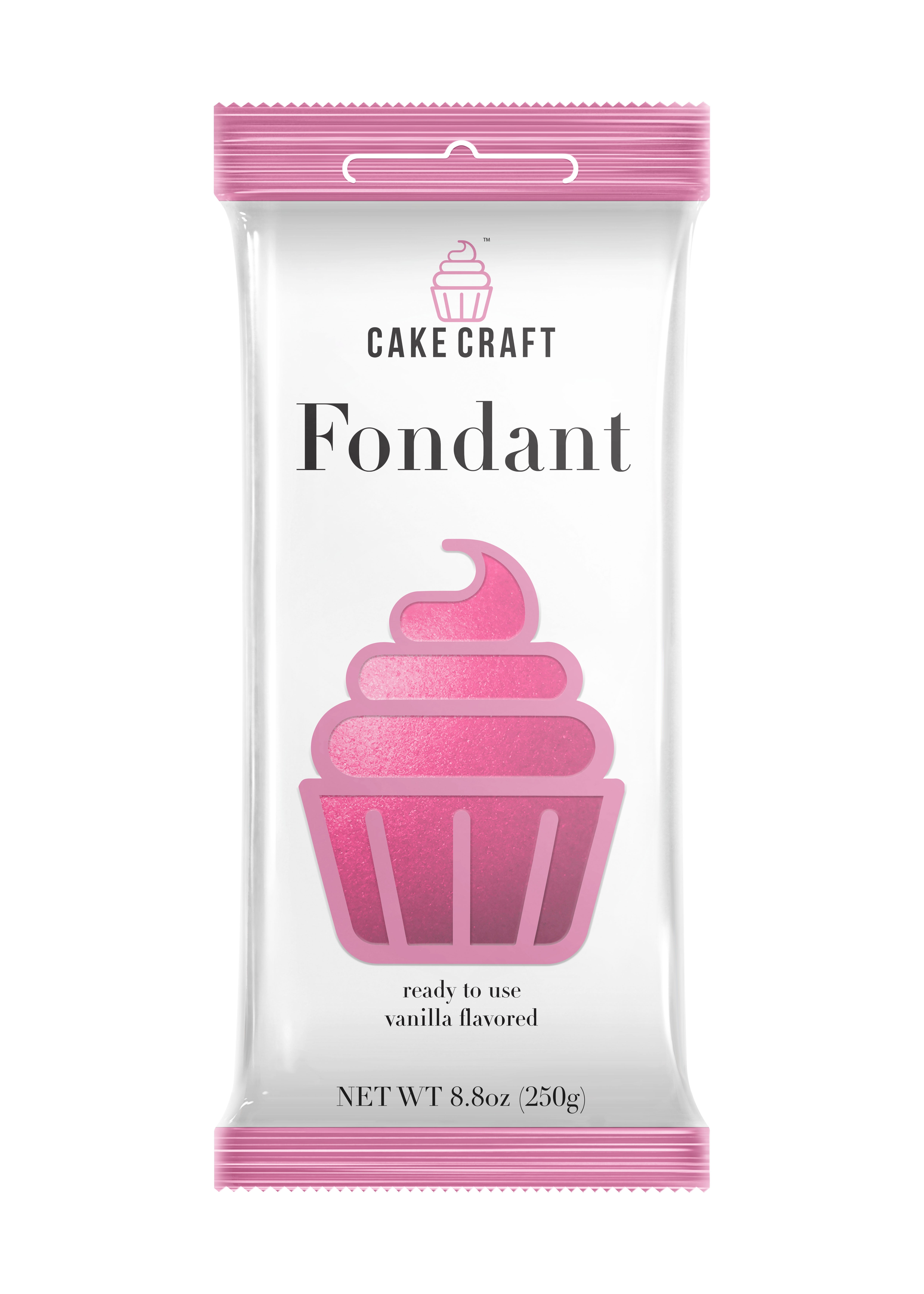Cake Craft Fondant, Blush Pink Fondant Icing, Vanilla Flavored, 8.8 oz