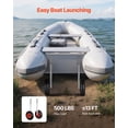 thumbnail image 2 of VEVOR Boat Launching Wheels, 600 lbs Load Capacity, 12" Aluminium Alloy Transom Wheel with Inflatable Rubber Tires, Folding Launch Wheels with 4 Quick Release Pin, Fit 13' Long Inflatable Fishing Boat, 2 of 9