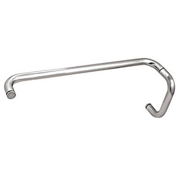 CRL BMNW6X18CH Polished Chrome 6" Pull Handle and 18" Towel Bar BM Series Combination Without Metal Washers