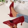 thumbnail image 2 of RoamHome Women's 6cm Stiletto Pumps Pointed Toe Slip-On Office Work Shoes Fashion Sexy Commute High Heels, 2 of 5