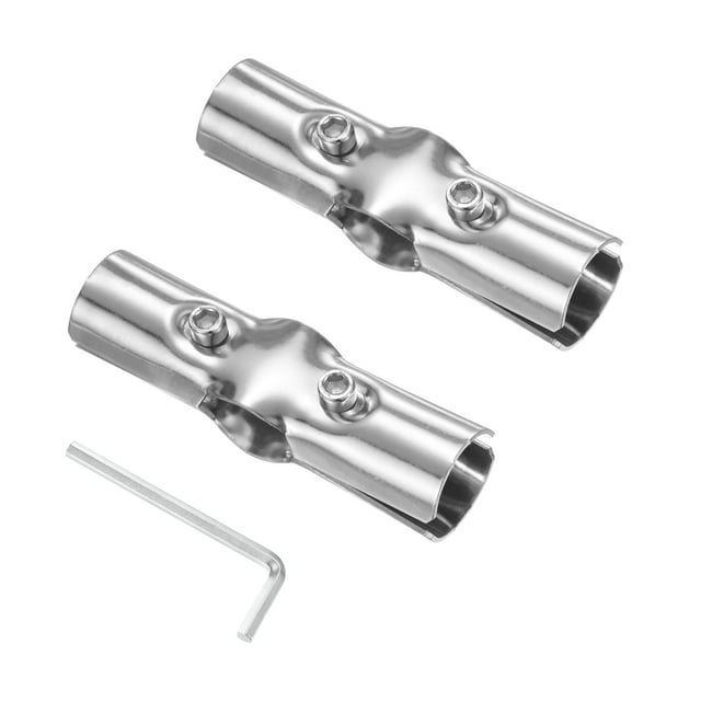 Uxcell 2-Pack Conector de Tubería Estructural, Abrazadera de Tubería de 3 Vías Conector de Tubería de Acero Inoxidable para Tubería OD de 1" o 25MM