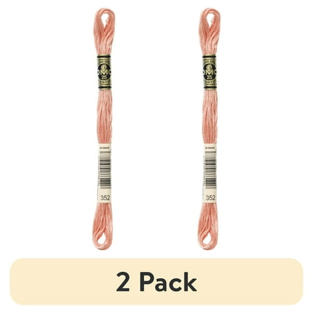 (2 pack) DMC Mouline 117-352 Six-Strand Embroidery Thread , Light Coral, 8.7-Yards
