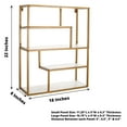 thumbnail image 3 of Efavormart 22" Gold Metal 4-Tier Dessert Cupcake Stand, Wall Hanging Shelf Display Rack, Book Shelf With White Wood Panels, 3 of 11