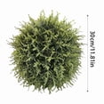 thumbnail image 2 of 12 inch Artificial Cedar Topiary Ball, Round Faux Cypress Balls Outdoor, Fake Plant Sphere for Front Door, Porch, Backyard, Balcony, Patio, Garden, Wedding and Home Décor, 11.81in/30cm, Green, 2 of 6