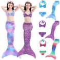 thumbnail image 3 of Ensemble Bikini Fille 3 Pcs Queue de Sirène Princesse Maillot de Bain, 3 of 8