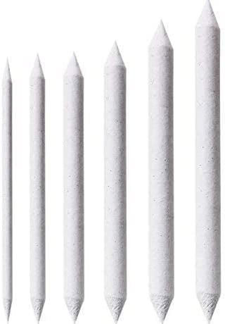 12pcs White Art Alternatives Stumps Blending Stump Sketch 6 Sizes Art Drawing Pens Accessories Set 