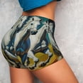 thumbnail image 4 of Rateoe Running horses Printed Power Workout Shorts for Women Tummy Control Squat Proof Ribbed Thick Seamless Scrunch Active Short-Large, 4 of 8