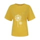 thumbnail image 3 of ICHUANYI Clearance Fashion Women Summer Half Sleeve Pullover Solid Casual Blouse Tops(Yellow, XXL) ICHUANYI WER2023081504591, 3 of 3