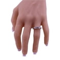 thumbnail image 4 of Central Diamond Center Straight Bar Style CZ 3 Stone Ring 2.50ctw - 14k Rose Gold - Size 6, 4 of 6