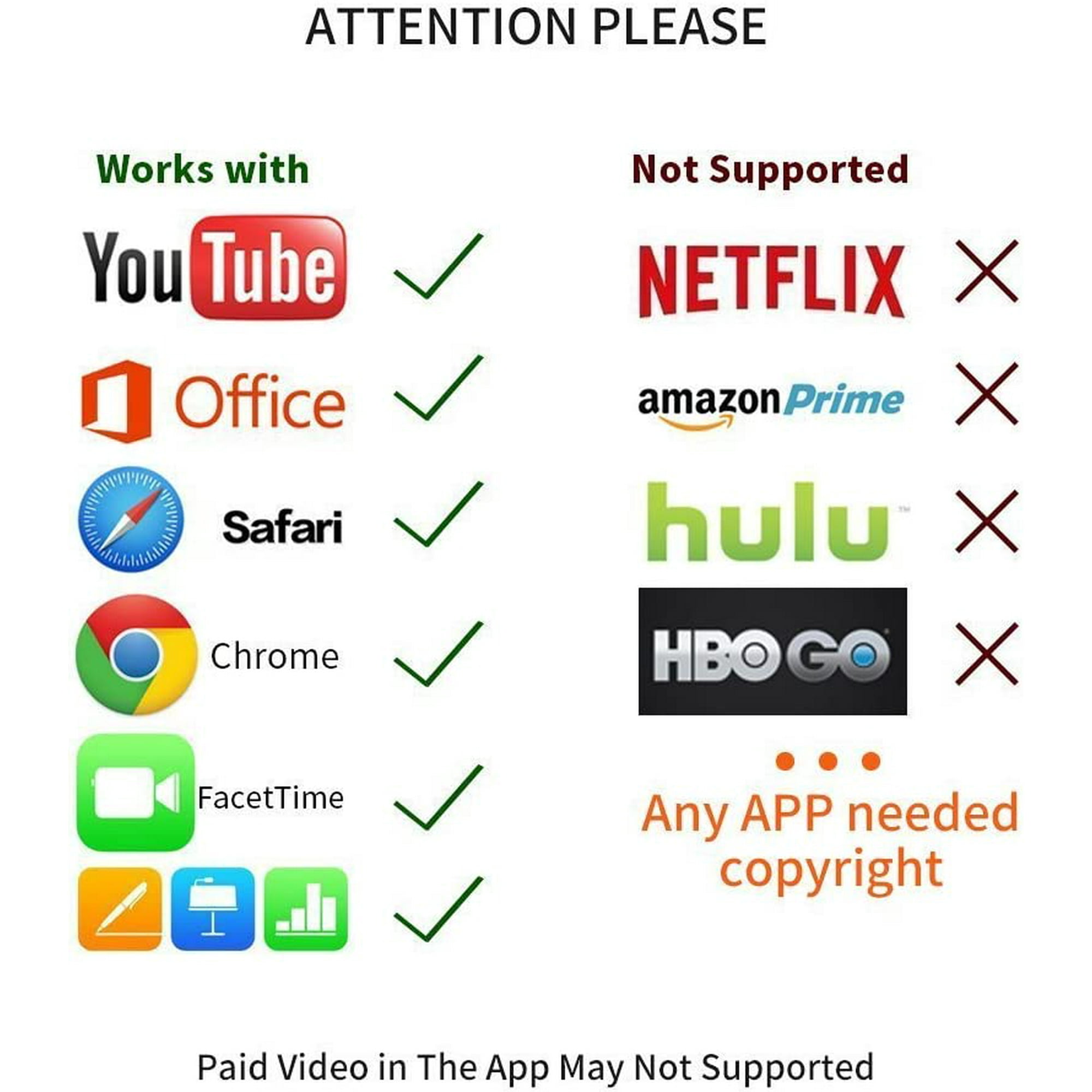 HDMI Cable Compatible with iPhone to tv, iPhone to Projector, iPad