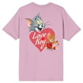 thumbnail image 2 of Tom & Jerry Love Key Crew Neck Short Sleeve Cradle Pink Women's T-shirt-Medium, 2 of 4