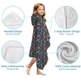 thumbnail image 7 of Dark Blue Bigfoot and Tree Pattern Hooded Bath Towel，60"x35" for Ages 3 To 12 Kids, Quick Dry Lightweight Soft Microfiber Hood Beach Towel Cover Up for Kids, 7 of 7