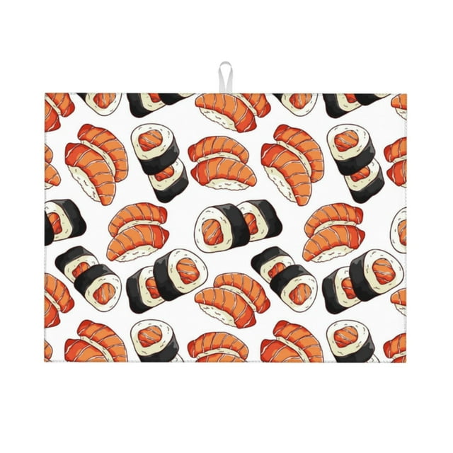 Balery Sushi Roll Alfombrilla de Secado para Cocina, 18x24 Pulgadas, Súper Absorbente para Platos y Encimeras