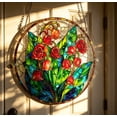 thumbnail image 5 of 83 Pieces Flower Theme Acrylic Puzzles Suncatcher Window Hanging, 7.8“ Flower Bird Sun Catcher Stained Glass Acrylic Puzzles Kit for Window, Kitchen, Sunroom and Garden, 5 of 6