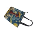 thumbnail image 4 of Zipper canvas bag large capacity large size practical handbag durable Canvas with leather material Girl and The Sheeps, 4 of 7