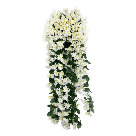 2PCS Artificial Wisteria Vine Flowers - Hanging Violet Silk Flowers for Outdoor/Indoor Decor - Realistic Hanging for Wedding, Party, Living Room & Wall Decoration