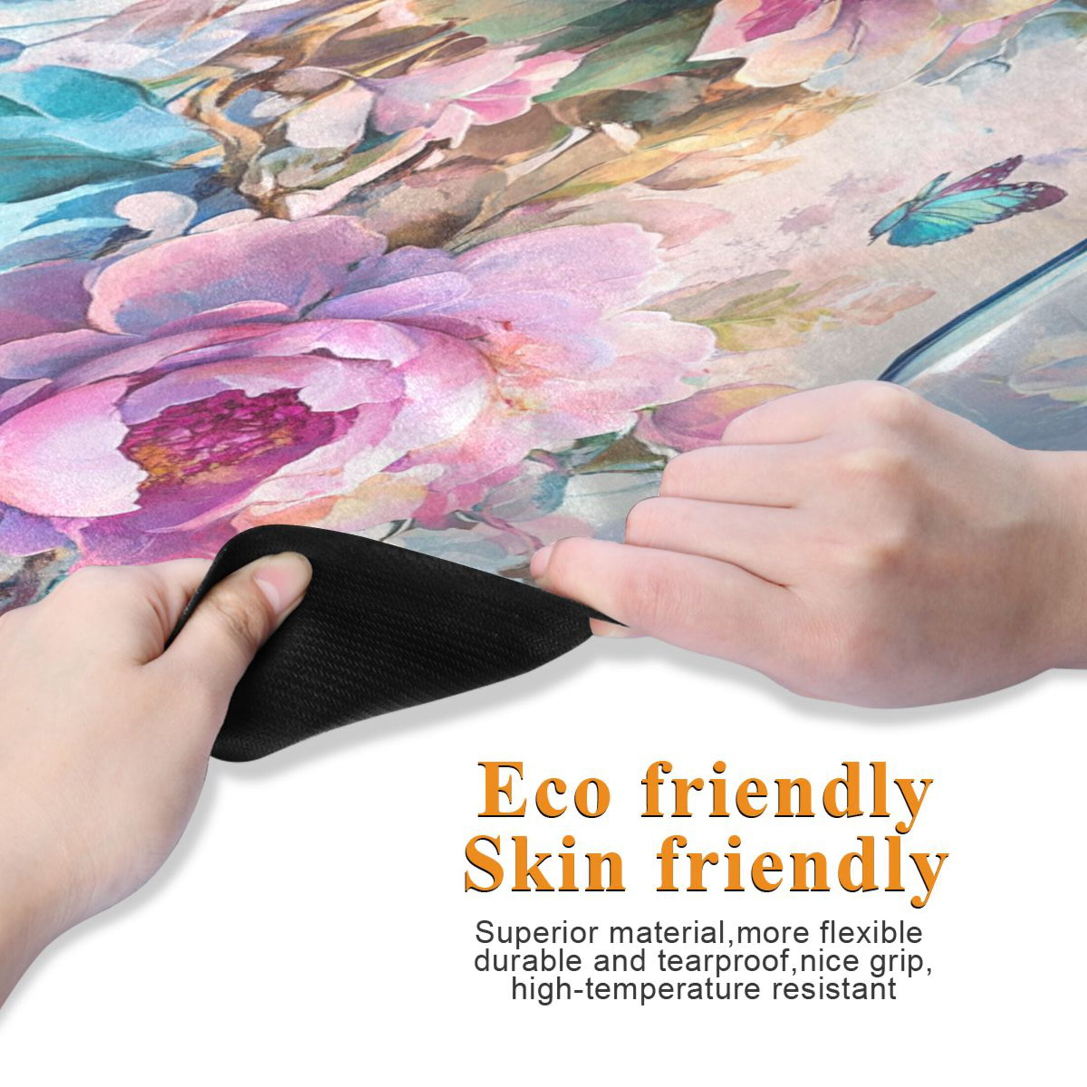 BZSMCE Yoga Mat Women Cute Birds and Flowers Artwork Fitness Mat