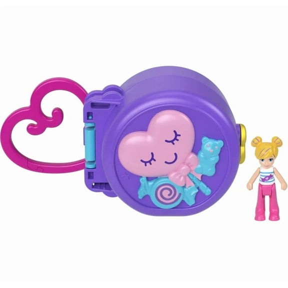 Polly Pocket Pocket On The Go Fun Collection Of Mini Playsets With 1 Doll, Moving Features & Clip