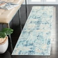 thumbnail image 2 of SAFAVIEH Aria Christian Distressed Runner Rug, Ivory/Blue, 2' x 8', 2 of 7