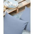 thumbnail image 2 of Pack of 2 Outdoor Pillow Covers, Solid Color Light Blue Waterproof Square Throw Pillowcase Cushion Decorative Pillow Covers for Couch Patio Tent, 16x16 in, 2 of 6