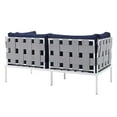 thumbnail image 5 of Modway Harmony 8-Piece  Sunbrella® Outdoor Patio Aluminum Seating Set in Gray Navy, 5 of 10