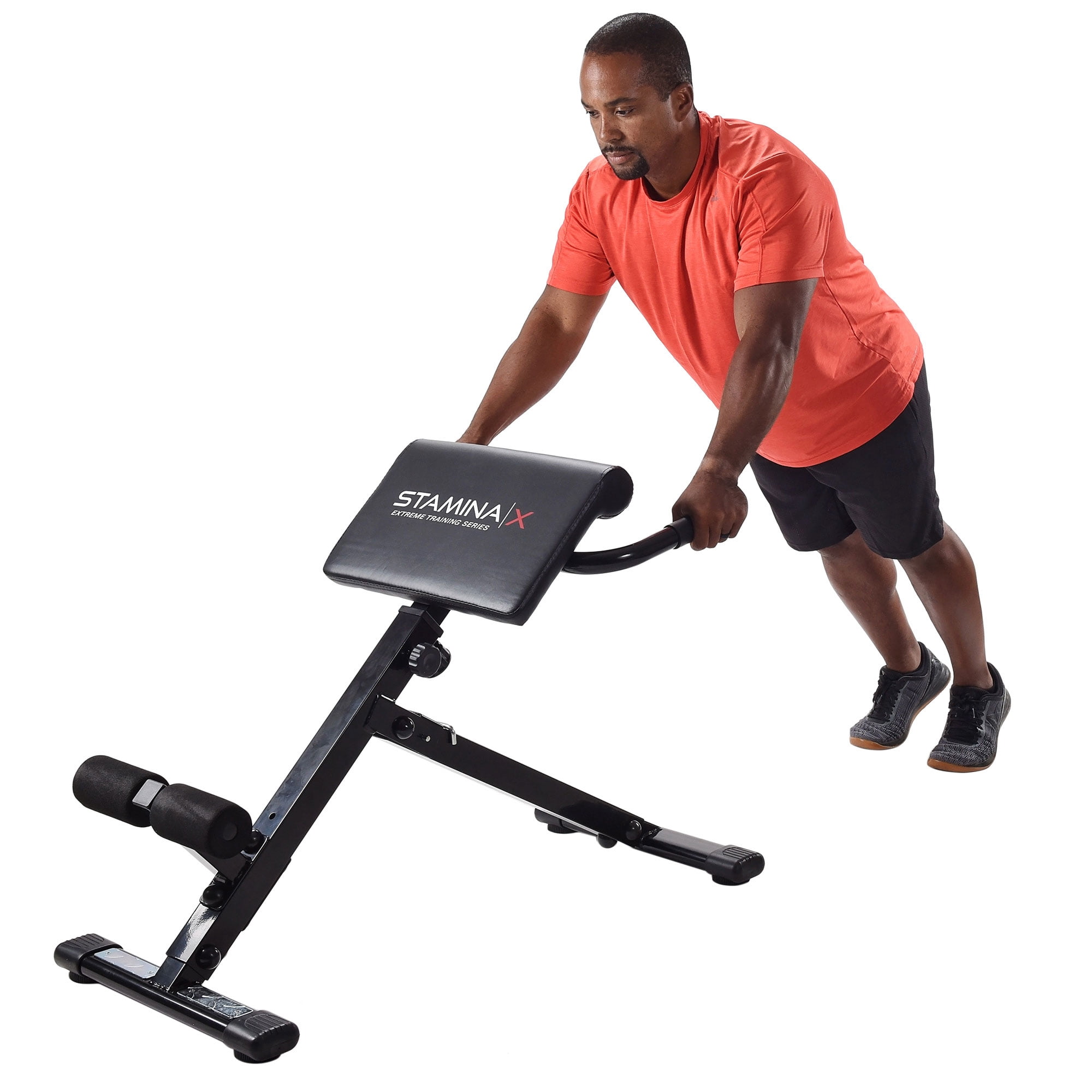 Stamina X Adjustable Ab, Back, Core Exercise Hyperextension Bench