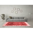 thumbnail image 3 of Ahgly Company Indoor Square Oriental Red Traditional Area Rugs, 4' Square, 3 of 4
