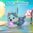 thumbnail image 3 of Peluche Houwsbaby Husky de 33 cm con luz LED para niños, 3 of 6