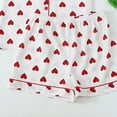 thumbnail image 4 of CONZONE Valentines Pajamas for Women Set 2 Peice Pjs Set for Women Valentine'S Day Love Heart Print Short Sleeve Sleepwear Tops Shorts Warm Cozy Sleepwear Loungewear Sets, 4 of 4