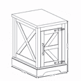 thumbnail image 7 of Smuxee Farmhouse Side Table with Barn Door and Shelf,End Tables for Living Room,White, 7 of 7