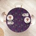 thumbnail image 4 of Ambesonne Octopus Fitted Round Tablecloth, Sea Wildlife, 40"- 44" Diameter, Dark Purple Pale Green, 4 of 5