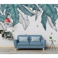 thumbnail image 2 of GK Wall Design  Banana Leaf Dragonfly Tropical Leaves Exotic Removable Wallpaper H:35"  x W:55", 2 of 4