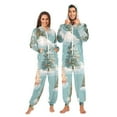 thumbnail image 3 of Christmas Trees on Clouds Snowflakes Christmas Adult's Hoodie Onesie Jumpsuit One-Piece Pajamas with Zipper Unisex for Holiday S, 3 of 7
