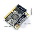 thumbnail image 3 of Small PCIE to 2 Port SATA3.0 Adapter Expansion Card Controller Card ASM1061 Chip 6Gbps for Desktop, 3 of 7