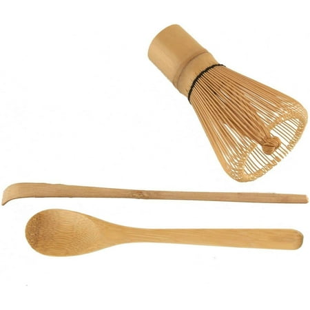 

Bamboo Whisk for Matcha Tea Set Japanese Chasen Bamboo Whisk Tea Spoon and Tea Scoop Chashaku Set Green Tea Ceremony Whisk Set (Whisk+Scoops)