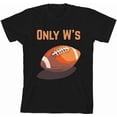thumbnail image 3 of Only W's American Football Youth Black Crew Neck Short Sleeve Tee-XL, 3 of 4