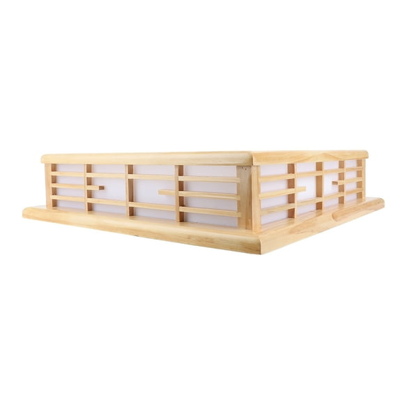 Lampe à plafond en bois, décoration de maison rétro à télécommande plafond en bois pour le salon