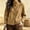 Khaki, variant on Women's Short Stand Collar Woolen Jacket Loose French Commuter Button Down Coat Solid Warm Winter Outerwear for Women Wine
