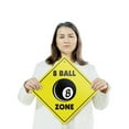 thumbnail image 6 of 8 Ball (3 Pack) Plastic Street Sign Crossing Sign Warning Sign Vintage Rustic Beware Warning Xing Pool Billiards Cue Chalk Game Room Bar Decor Table Fun Match Play, 6 of 9
