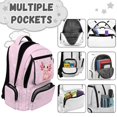 thumbnail image 7 of HUIACONG 4PCS Pink Heart Axolotl Elementary Backpack for Girls, 17" School Bag Set with Lunch Box for Age 7-12, 7 of 7