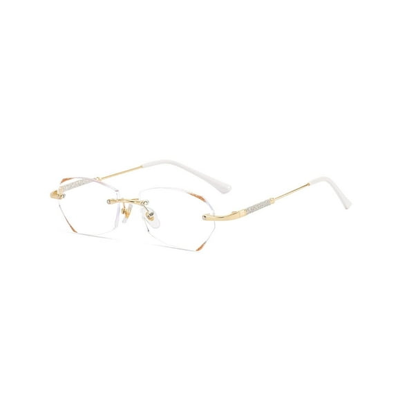 LUFF Rimless Reading Glasses for Women,Fashion Lightweight Anti Blue Light Readers Classic Metal Comfortable Frame glasses