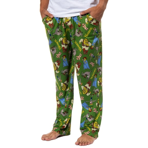 DreamWorks Shrek Men's Fiona Donkey Tossed Characters Sleep Pajama Pants