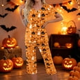 thumbnail image 2 of Halloween Pajamas Women Set Halloween Matching 2 Piece Set Short Sleeve Top and 7/8 Pants Women Sleepwear for Trick-Or-Treat, Parties, Lounge Orange 2XL, 2 of 5